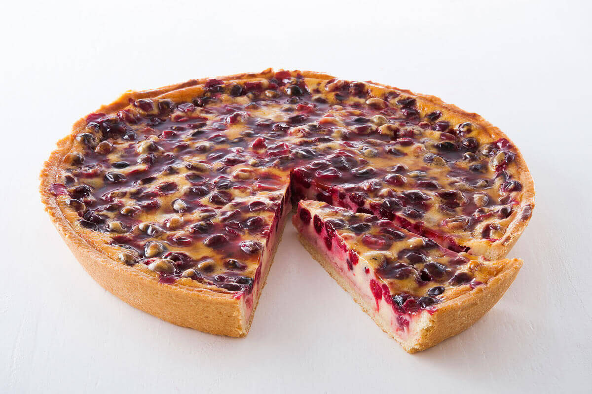 Cranberry Kuchen (Anschnitt)